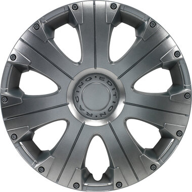 4-Delige Wieldoppenset Racing 15-inch zilver
